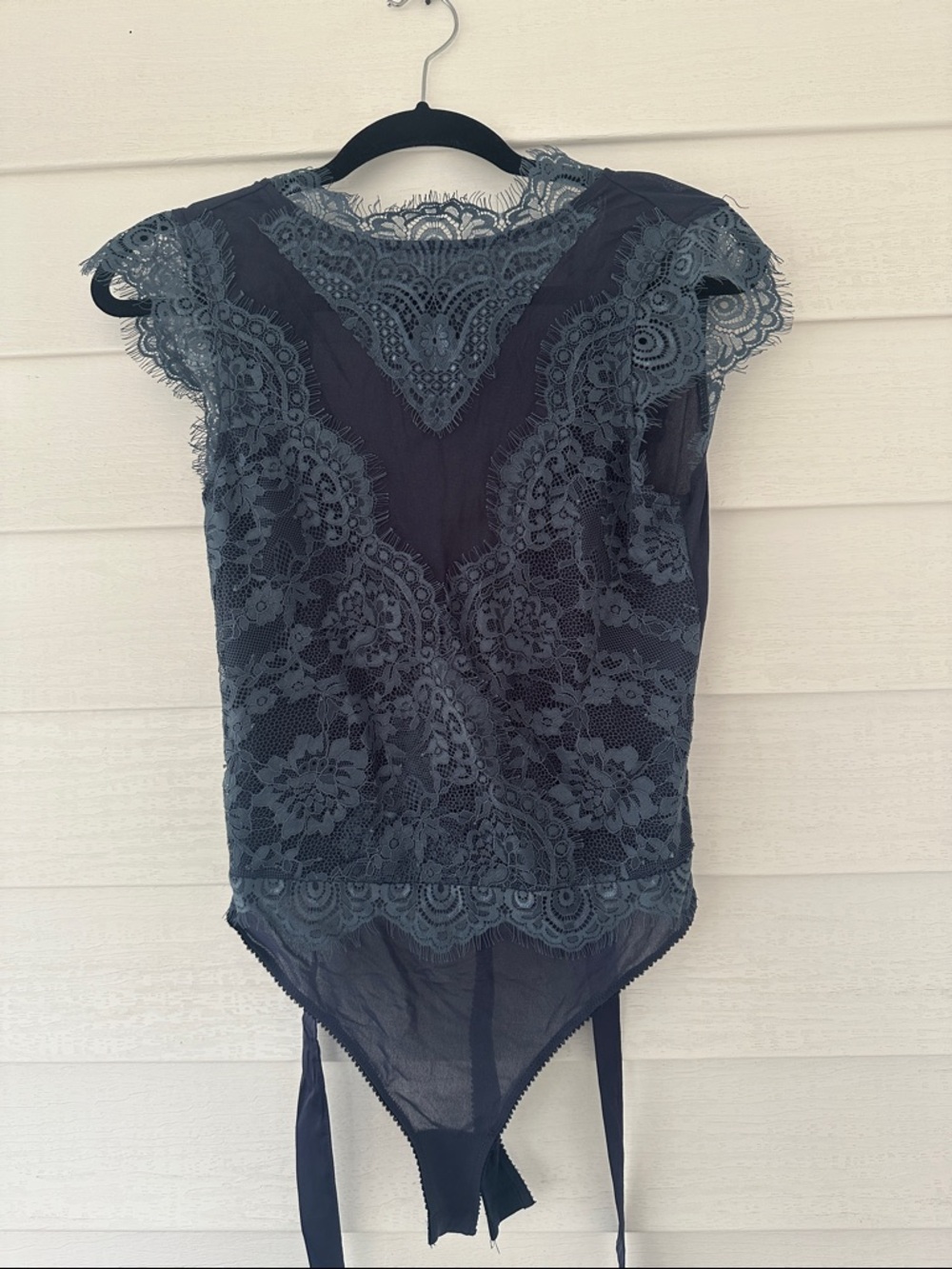 Vici Lace Bodysuit in Dark Gray